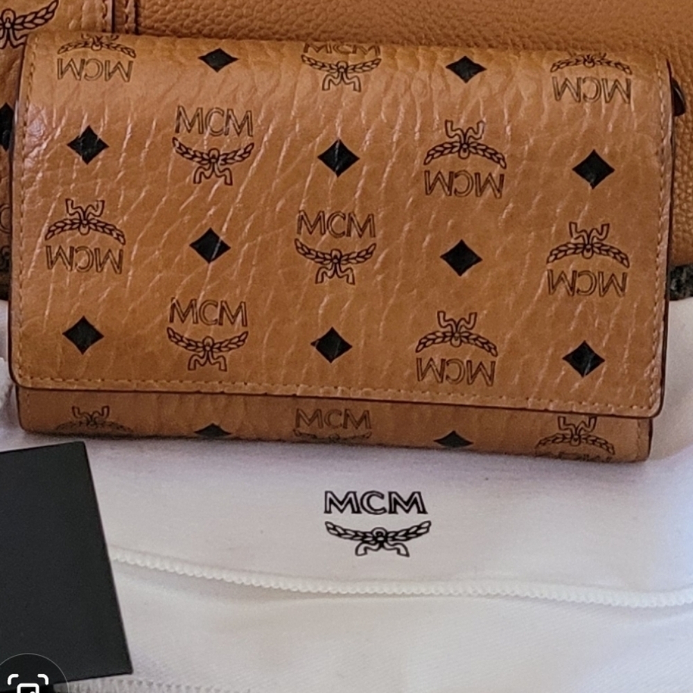 MCM Cognac Visetos wallet